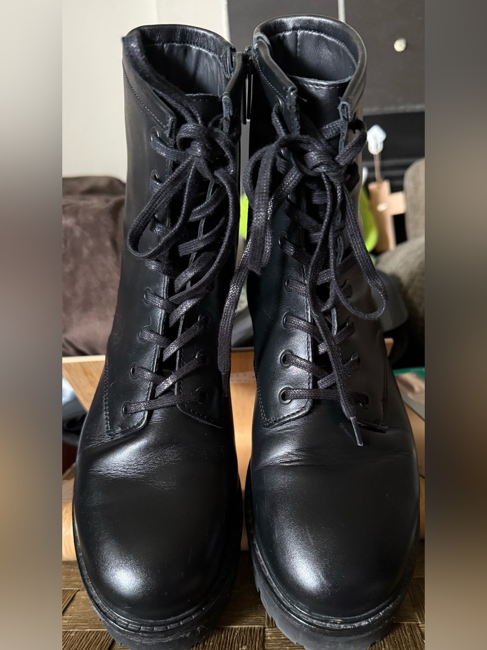 Thursday Boot Co. Black Leather Combat Boots - Women's Size 10 (EUC)